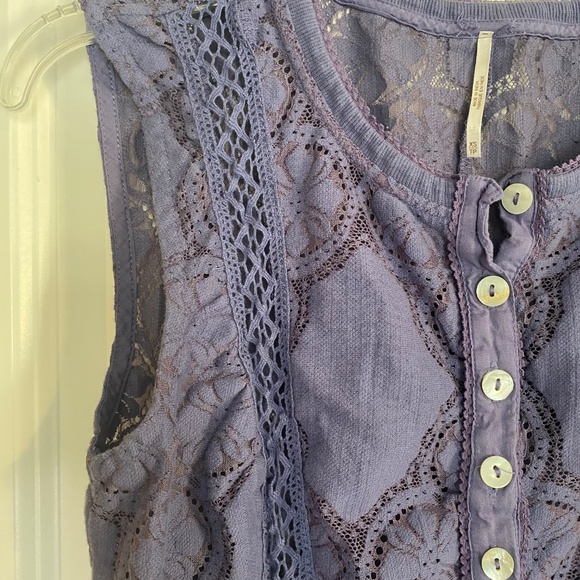 Free People Button Up Tank - Picture 3 of 4